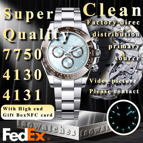 

Mens watch Luxury watch Clean Factory watch Automatic Mechanical Watch platona Cal.7750 Movement Watch 40MM High quality watch Luminous waterproof watch Designer, A6