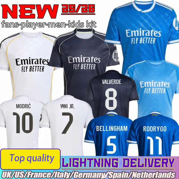 

25 26 camiseta reals madrids Soccer Jerseys kits MBAPPE VINI JR BELLINGHAM Valverde RODRYGO MODRIC Arda Guler 2025 football shirt kids fans player adults kids kit, Orange