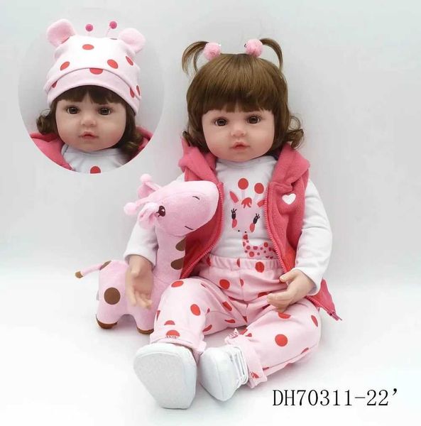 reborn baby doll 47cm Silicone Reborn Baby Toddler Soft Body Lifelike silicone Girl Christmas Surprise Gift Doll W250818 realistic newborn