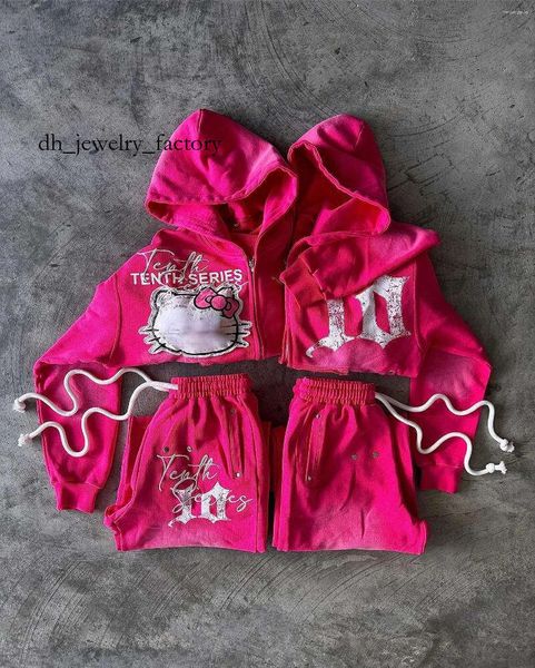 

Men's Tracksuits Streetwear Zip Hoodie Sweatpants Suit Mens Clothes Two Piece Set Hip Hop Embroidered Sweatshirt Stripes Casual Pants 463, A2