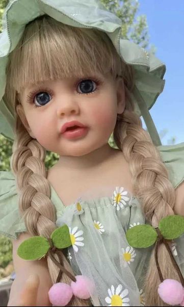 reborn silicone baby doll 55CM Full Body Soft Silicone Vinyl Reborn Toddler Girl Bet Pret Princess Lifelike Baby Doll Christmas Gift for Girls Z250818 realist