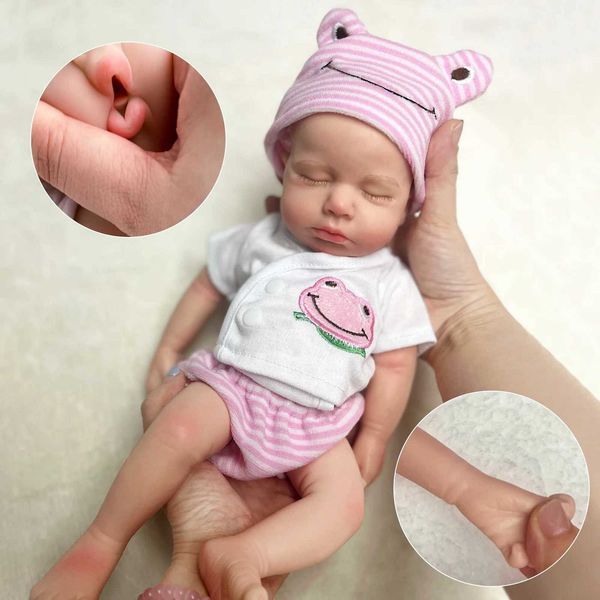 Reborn Baby Doll 33Cm Open Mouth silicone Solid Loulou Baby Girl And Boy Lifelike Reborn Dolls Toy Silicone Body Z250818 Realistic Newborn
