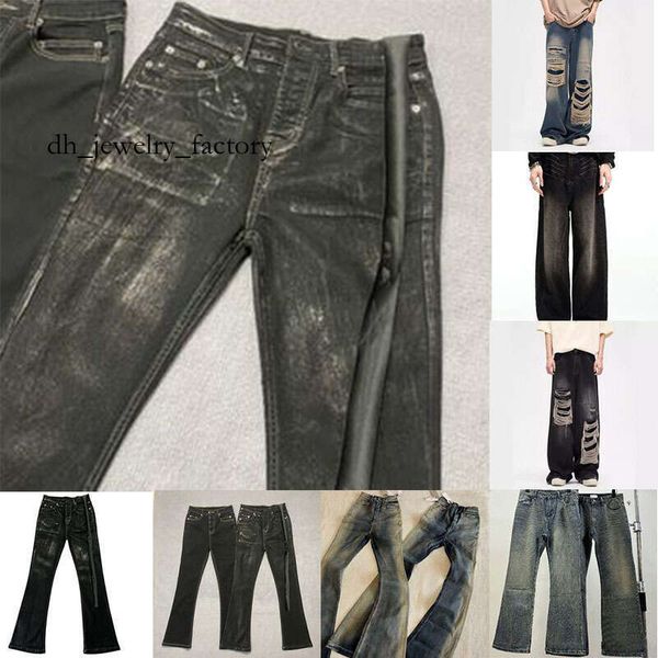 

now3 jumpnext Jeans Designer Men's Jeans Black Flare Pants Men Clothing High Street Retro Baggy Harajuku Style Trend Streetwear Casual Trousers 7c7, A5