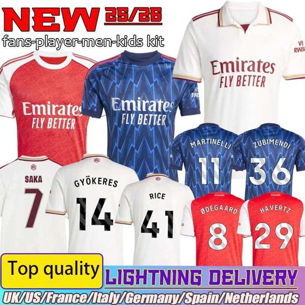 

25 26 GYOKERES SAKA Zubimendi RICE ODEGAARD Jerseys G. JESUS MARTINELLI SALIBA HAVERTZ maillot GABRIEL ZINCHENKO Gunners 2025 arsenalfootball kits 25 26 111, Red