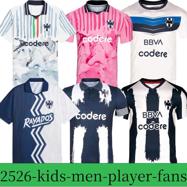 25 26 Monterrey Soccer Jerseys SERGIO RAMOS 93 Football Jerseys S.RAMOS Fans Player version Kids Kits Football Shirt CANALES VAZQUEZ BERTERAME H. MORENO