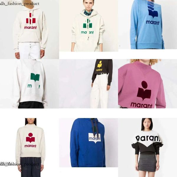 

marants hoodie Womens Designer Sweatshirt Sweather New Fashion Hoodie Flocking Printing Triangle Neck Top Loose Sports Long Sleeve Fleece Sweater ea6, Black