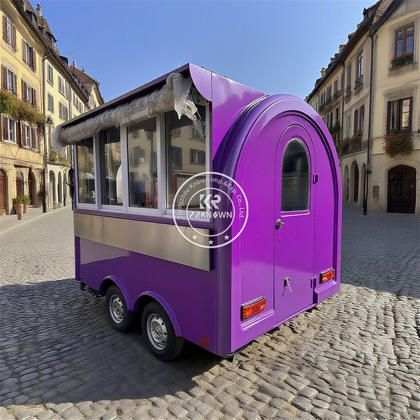 

Concession Hot Dog Ice Cream Cart Customized Food Trailer Fully Equipped Mobile Catering Food Truck For Restaurant