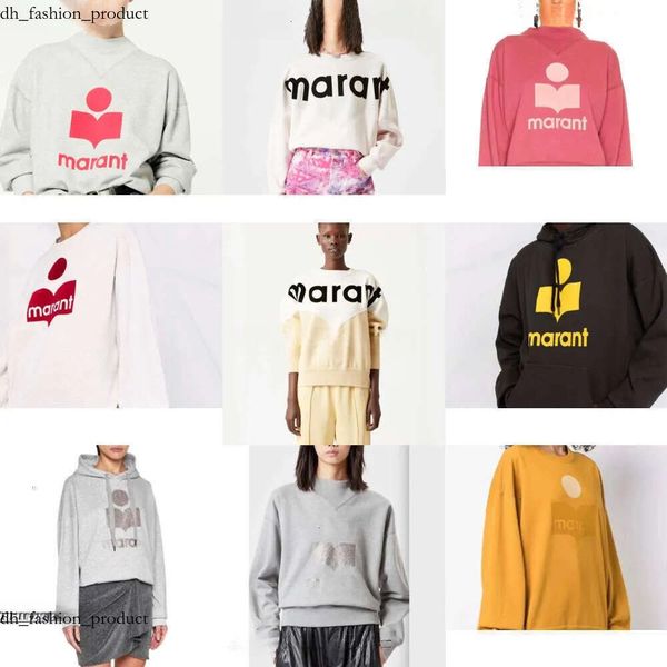 

marants hoodie Womens Designer Sweatshirt Sweather New Fashion Hoodie Flocking Printing Triangle Neck Top Loose Sports Long Sleeve Fleece Sweater 48e, Orange