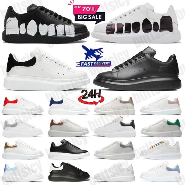 

Designer Shoes Top quality Chaussure Mens Womans sneakers Leather rubber Flat black white Suede Velvet Lace Up Unisex Outdoors Sports Trainers, Clear