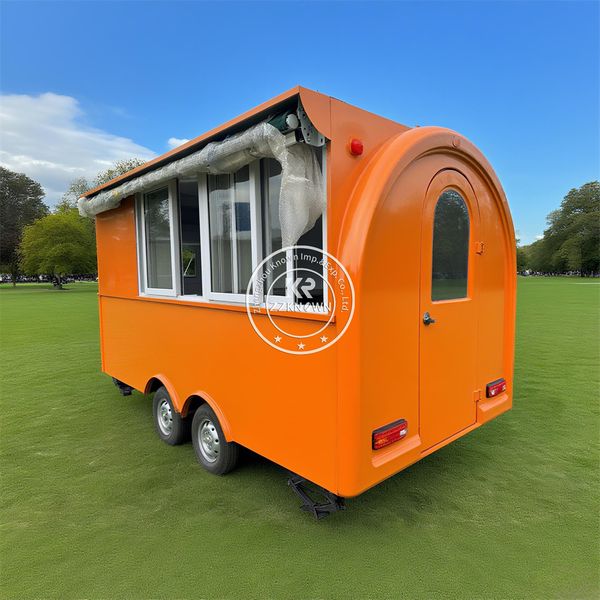 

Outdoor Food Truck Mobile Juice Beer Drink Coffee Salad Snack Catering Cart Concession Food Trailer With Fully Equipped