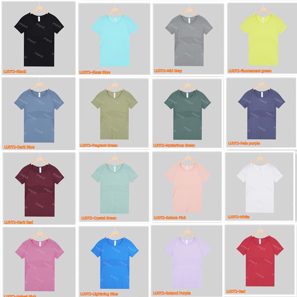 

Designer Yoga Set Womens Sports T shirt High-End White Striped Low Back Dance Yoga Outfits Summer Running Fitness Gym Pilates women clothes, Ludt1-sky blue