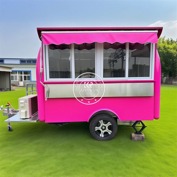 

Custom Food Concession Trailer Mobile Ice Cream Hot Dog Cart Mobile Snack Pizza Catering Food Truck With Full Kitchen