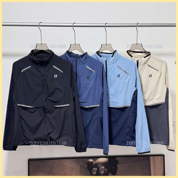 

designer jacket windbreaker jacket men Zipper Stand up Collar Retro Sportswear Windproof Running Lightweight Sunscreen Jacket Men's Designer Jacket Asian Size, Pants3