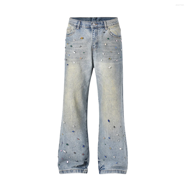

Men's Jeans Vintage Gemstone Baggy For Men Straight Loose Ropa Hombre Denim Trousers High Street Washed Casual Unisex Cargo Pants, Q190