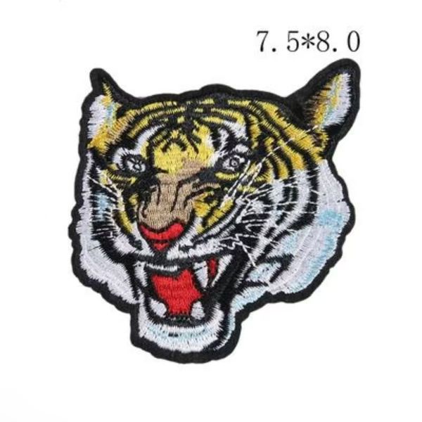 

Brand embroidered animal patch tiger king of the forest badge tiger head clothing hole adhesive patch