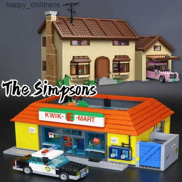MINISO The Simpsons Supermarket And House Model Building Blocks Bricks 16004 16005 71016 71006 Toys Birthday Gift T250821