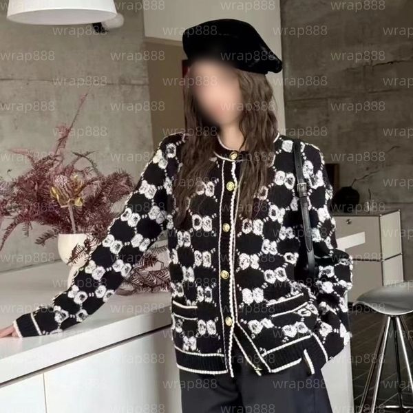 

Women's Sweaters Designer Clothing Luxury Tops Outerwear Women's Knitted Sweaters Vintage Printed Cardigans Crew Neck Women's Long Sleeve Casual Sweater Jackets, 32color