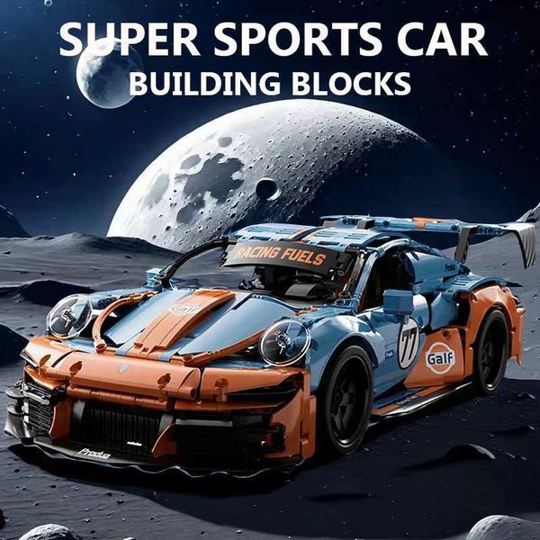 1800PCS GT3 RS Racing Model Car Building Blocks Set Famous Sports Car Bricks Toy Kit for Adults Kids Collectible Gift Boys Girls Z250821
