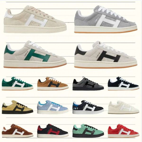 New 2025 low designer campus 00s suede Grey Gum for men women shoes sneakers Dust Cargo Clear Pink Fusion Wonder White Black Dark Green mens trainer top quality