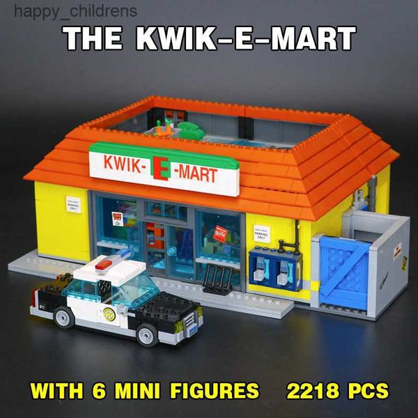 2179pcs City Supermarket The Kwik-E-Mart Store Virginia Simpsons Convenience Model 71016-MOC Bricks Holiday Birthday Gifts T250821
