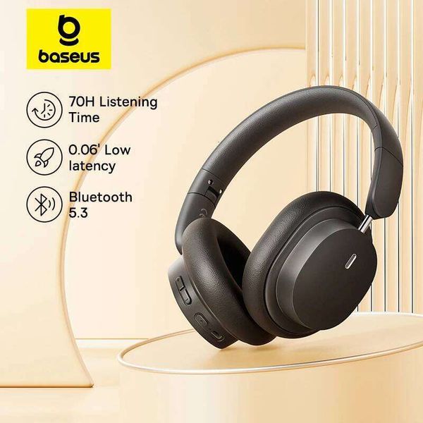 Baseus Bowie D05 Over-Ear Wireless Bluetooth Headphones with Noise Cancellation & 3D Spatial Audio