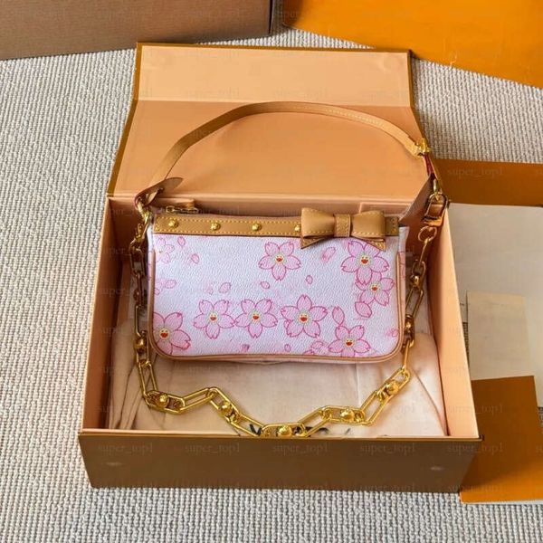 

Women Murakami Shoulder Bag Leather Takashi Handbag Designer Tote Rainbow Colorful Composite Clutch Crossbody Wallets Cherry Blossom Totes434, Color_14