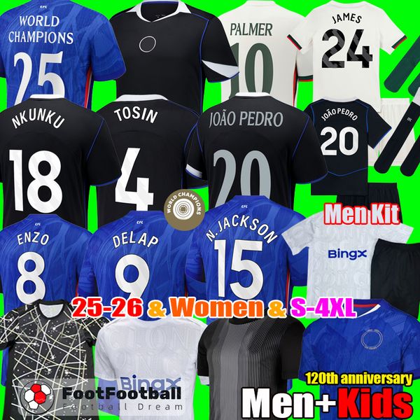 S-4XL 25 26 CAICEDO JOAO PEDRO D.ESSUGO M.SARR ENZO PALMER NETO Soccer Jerseys FC jersey 2025 JAMES MADUEKE 2026 BADIASHILE MUDRYK Football Shirt Men Kids Kit