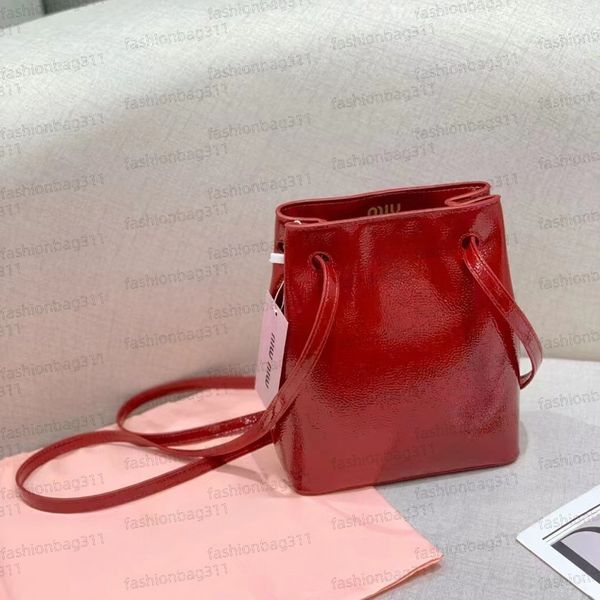 

Designer bags Luxury Bag backpack crossbody bag Oil wax leather mini handbag with drawstring gift bag double shoulder strap single shoulder bag red women travel bag, Color7