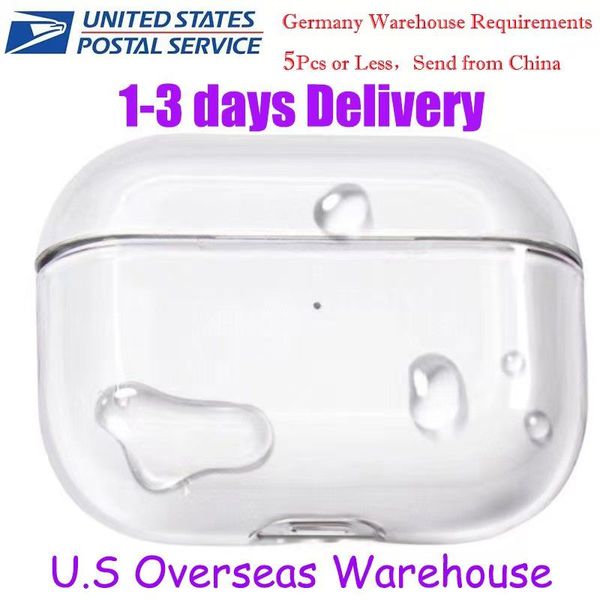 

USA Stock For Apple AirPods 4 AirPods pro 2 3rd Headphone Accessories Silicone Protective Headphone Cover case Headphone silicone Cases