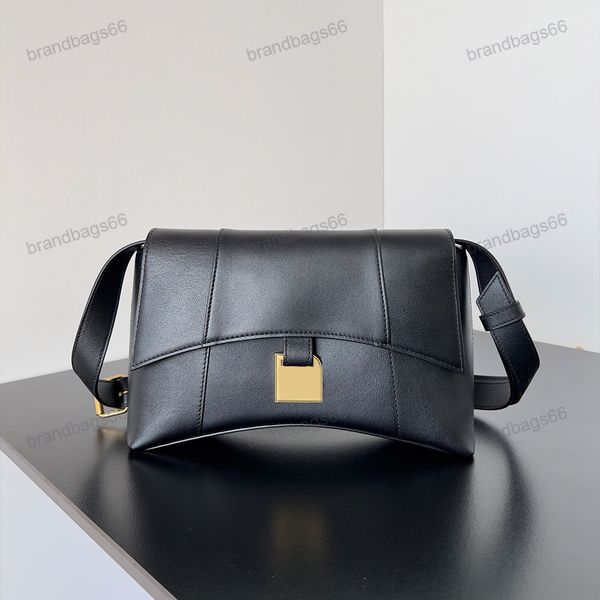 

Designer bag shoulder bag ladies luxury handbag leather messenger bag hourglass bag high fashion personality clutch bag 2025, Gold plate(25*16*8)