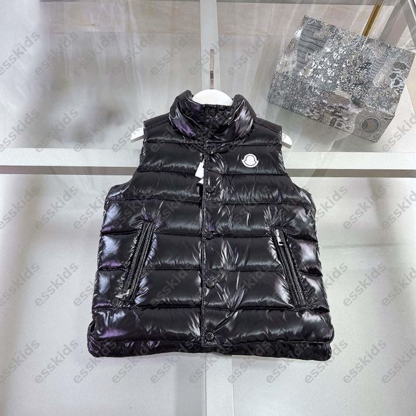 

Kids Vests Designer Puffy With Hood Trench Kid Jackets Down Coat High Version Bodywarmer -12 Classic Waistcoat Children Jacket DZD2508223, Black