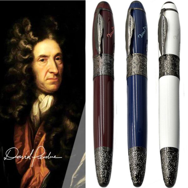 

wholesale Daniel Defoe Monte Ballpoint/Rollerbll/Fountain Pens Maple Leaf Clip Design Writing Office Stationery As Gift Pen With Serial Number