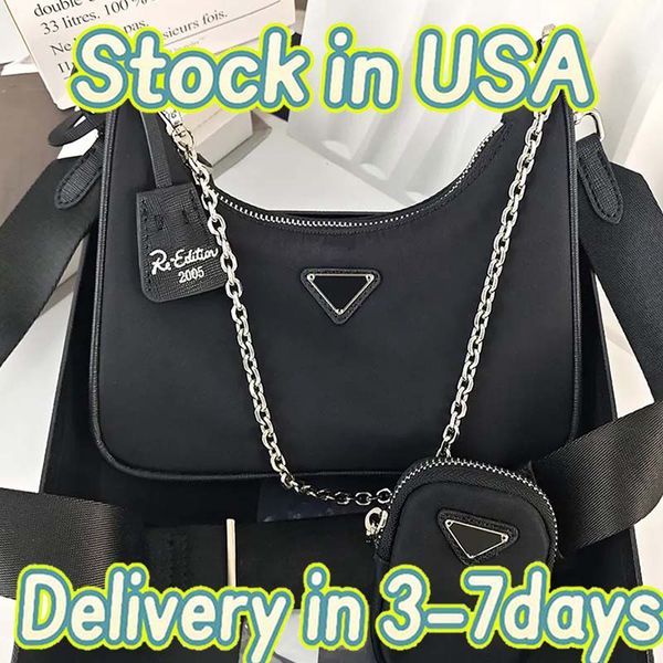 

Designer Bag Classic Luxury chain Fashion Solid Color Purse Vintage Women's Black Nylon Handbag Designer Shoulder Bag Satchel Large capacity bag luck 001, #23