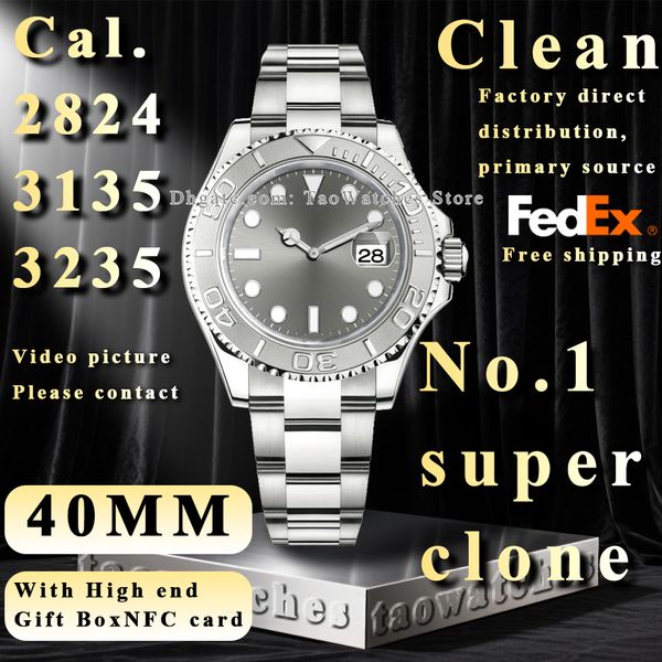 

Men's mechanical watch 40mm 904 stainless steel with gold plated Caliber 3135 120-turn bezel Sapphire glass, A1