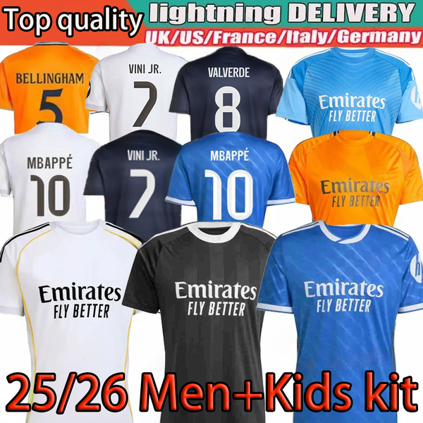 

25 26 camiseta Reals madrids soccer jersey MBAPPE BELLINGHAM maillot kids football jersey real madridsoccer jersey T -Shirt MODRIC VINI JR men kits football shirts, #fens 4