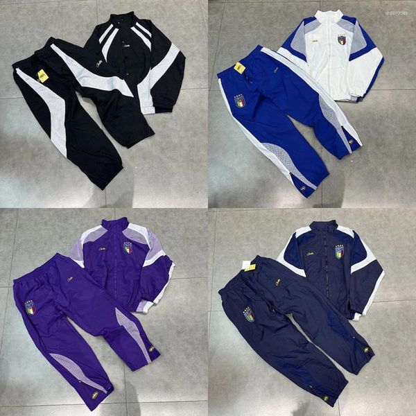 

Men's Tracksuits Devil Embroidered Logo Uttle Weave Casual Sports Suit Thin Autumn Spring Long Pants Zipper Jaet Youth Polyester, Navy blue suit 109