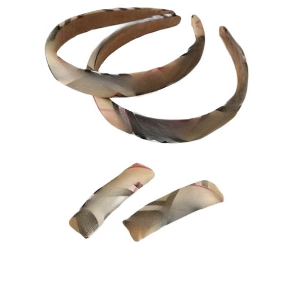 

Plaid High-End Headband for Women Check Pattern - Classic and Versatile Style Versatile Face Washing Headband Fashionable French Style Hair Clip Hair Accessory