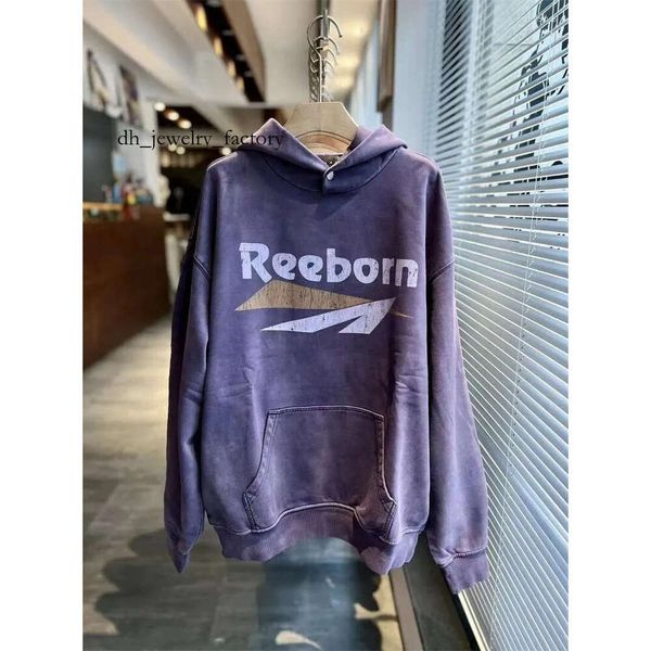 

Men's Hoodies False American High-quality Cracked Printed Hoodie High Street Casual Loose Cotton Oversized Hip-hop Vintage c11, Black