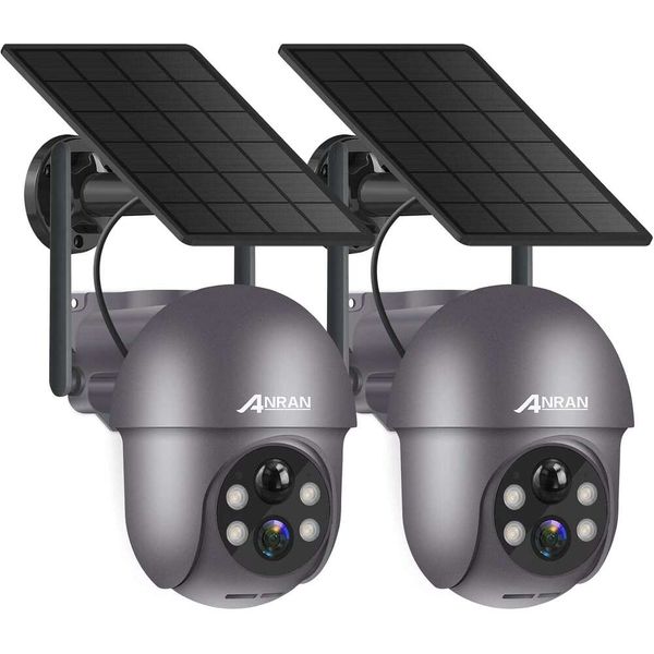 

ANRAN 3MP Security Wireless Outdoor, 2K Solar Outdoor Camera with 360° View, Smart Siren, Spotlights, Color Night Vision, PIR Human Detection, Pan Tilt Control,