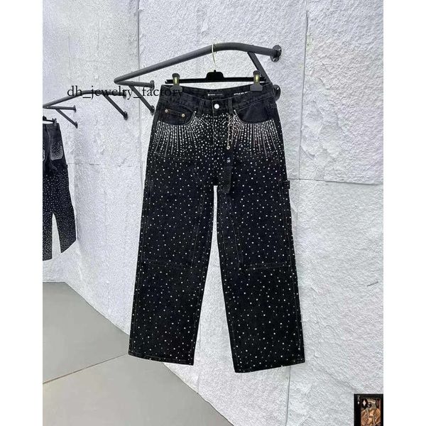 

purples Jeans Men's Vintage Full Diamond Sequined Shiny Y2K Clothes Mens Womens Harajuku Hip Hop Retro Baggy Low Waist Wide Leg Trousers 607, Blue