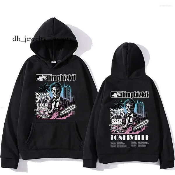 

Men' Hoodies Limp Bizkit Pullovers UK And Europe Tour Graphic Printing Sweatshirts Men Women Oversized Clothing High Street Casual 474, Light-green