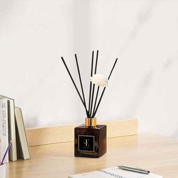 

200ML Fragrance Reed Diffusers Set Aroma Fiber Sticks Diffusion Glass Bottle Lime Lemon Neroli No Fire Aromatherapy Oil Sets Home Bathroom Hotel Lavender Deodorant