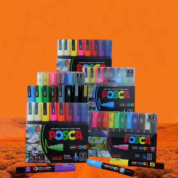 

UNI POSCA Marker Full Series Art Supplies for Office Students Drawing Anime Hand Drawing Stationery