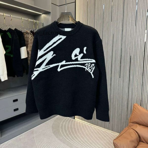 

Mens Hoodies Sweaters sweatshirts Letter jacquard looseness Long sleeve sweater Pullover Casual Crewneck Loose Printed Autumn and winter tops 2e2, Black