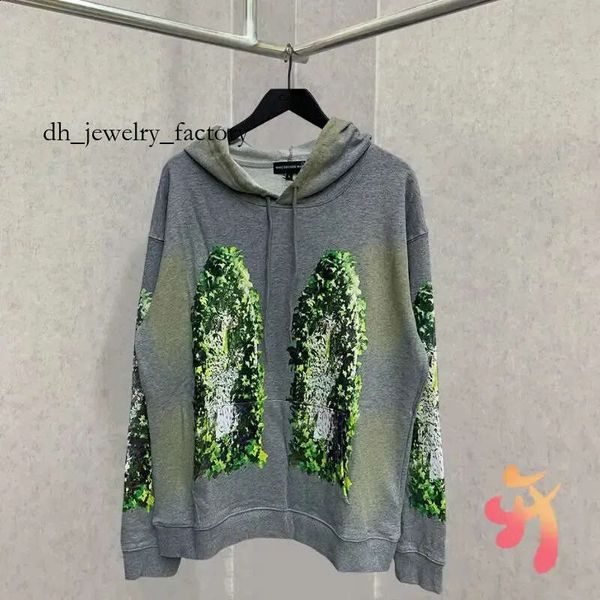 

Green Abstract Print Winter WHO DECIDES WAR Hoodies Vinatge Street Drawstring Hooded Sweatshirts Men Women 240821 d09, 1_color