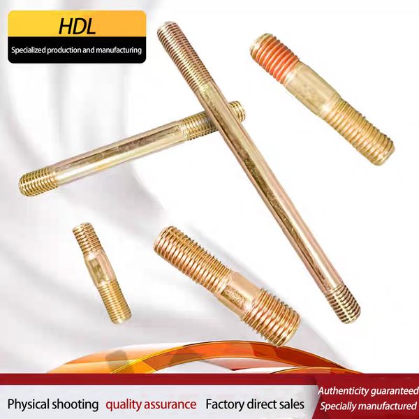 Grade 10 Double-headed Screws for GB899 Gearbox Connections-Colorful Zinc Coated Size:M14