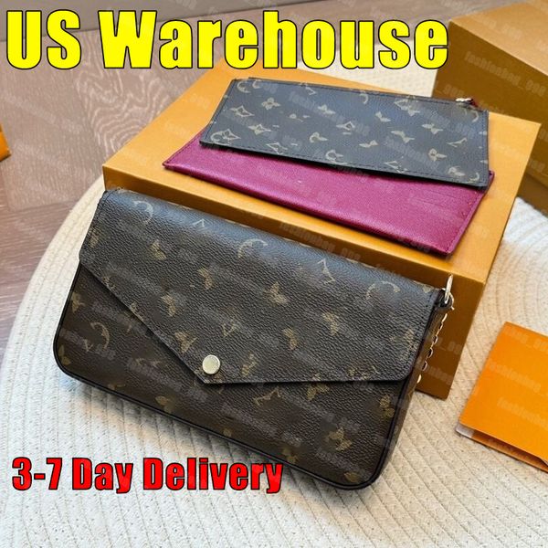 

10A luxury Designer Bag Wallet Ladies Classic Set of 3 piece Felicie Bag Luxury Tote Shoulder Bag Clutch Messenger Bag Wallet for women handbag cross body bag M61276, #10