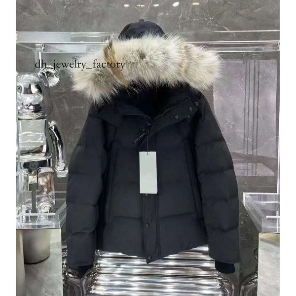 

Mens Winter jacket Large pockets Wolf fur collar Down Jacket 29 models Wyndham Parker hooded thickened coat Keep warm and windproof top red-black mark coat a53, New black label4
