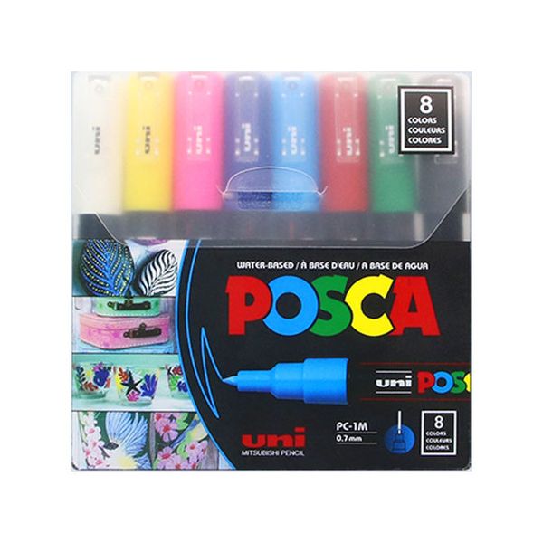 

UNI POSCA Marker Series Hand Drawing Art Stationery Creative Set 1m 8 Color Art Supplies Drawing Markers