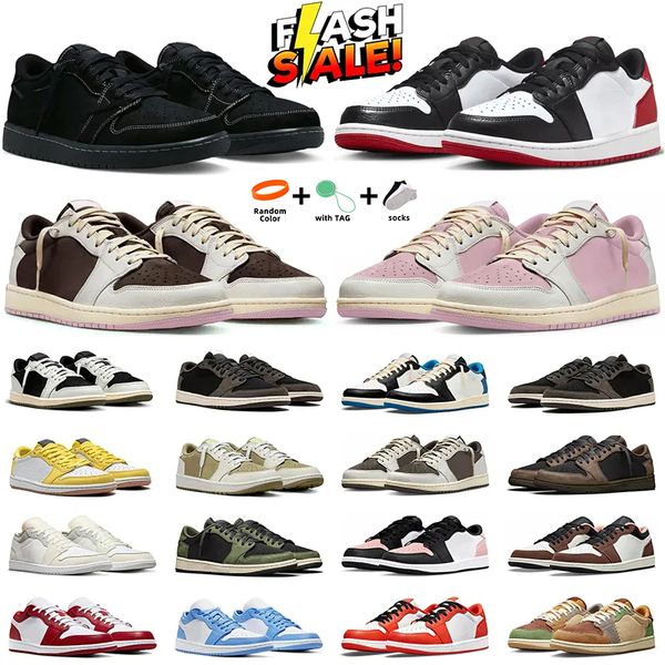 

2026 designer men Women Basketball Shoes Golf Shoes Black Olive Dark Mocha Wolf Grey Sail Black Phantom UNC Panda Womens Sports Sneakers, Red